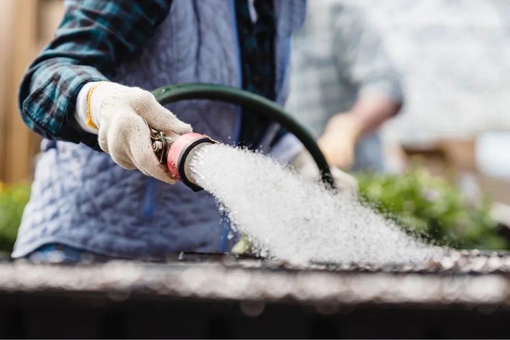 Watering plants in containers