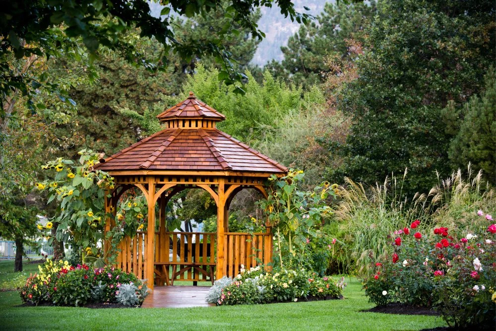 Gazebo in the backyard