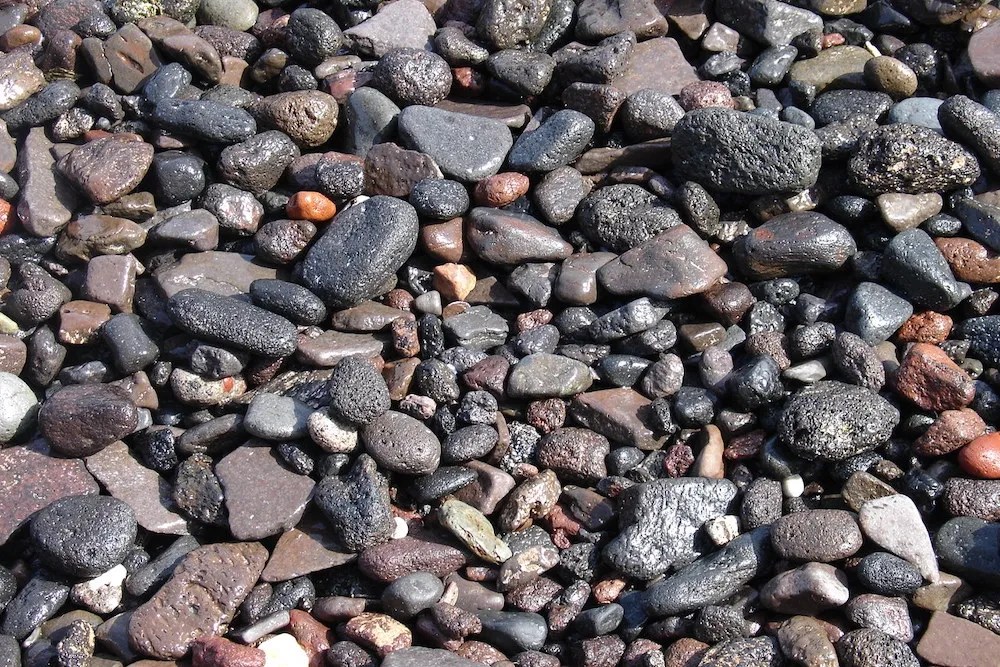 gravel on a beach