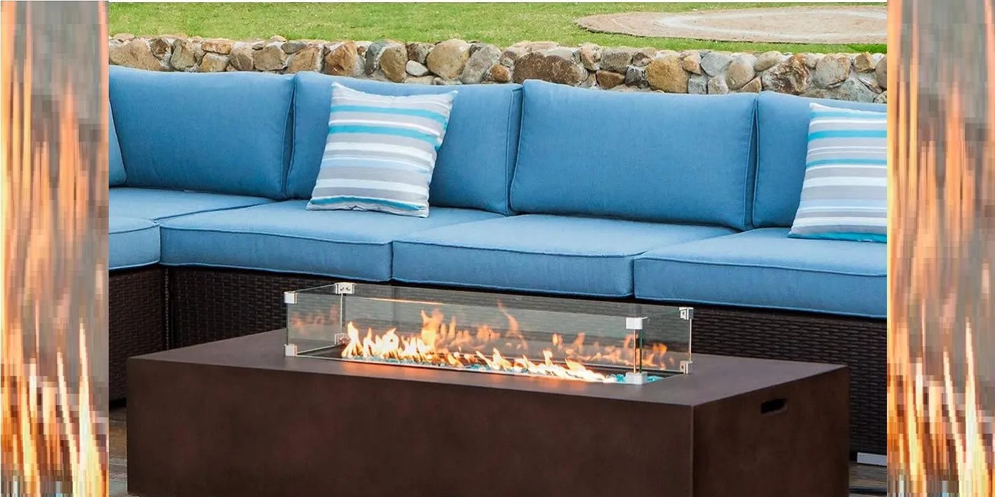 Outdoor seating with a fire pit