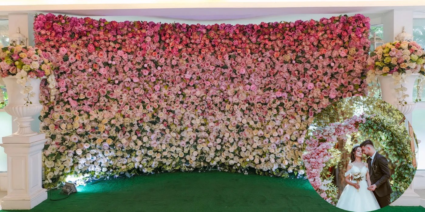 Flower wall and arch