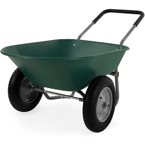 Best Choice Products Dual-Wheel Utility Wheelbarrow Cart - $$title$$