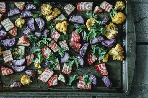tray with dried veggies