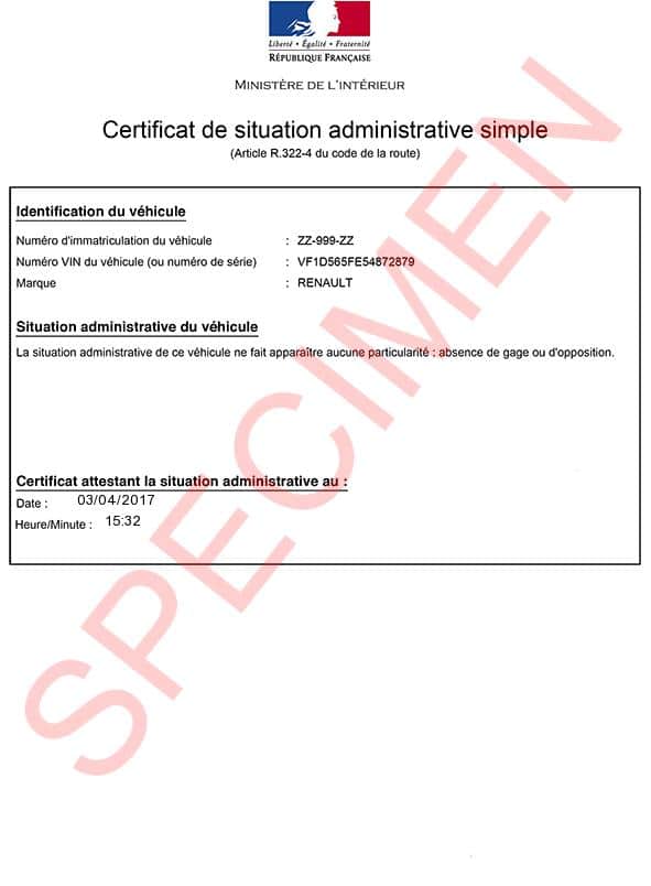 Certificats de non gage, à quoi ça sert