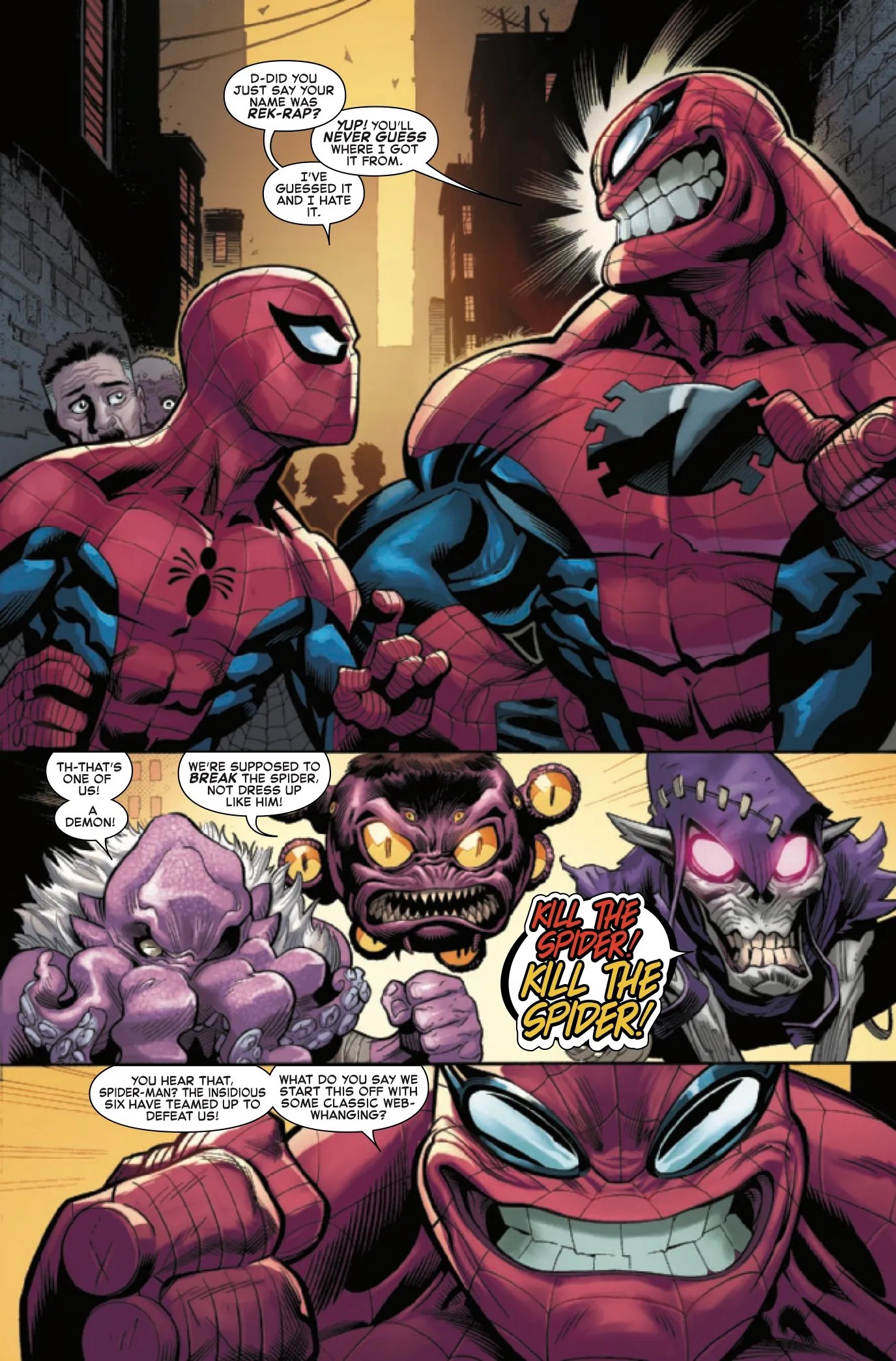 Marvel’s New, Demonic SpiderMan Faces His First Major Enemy