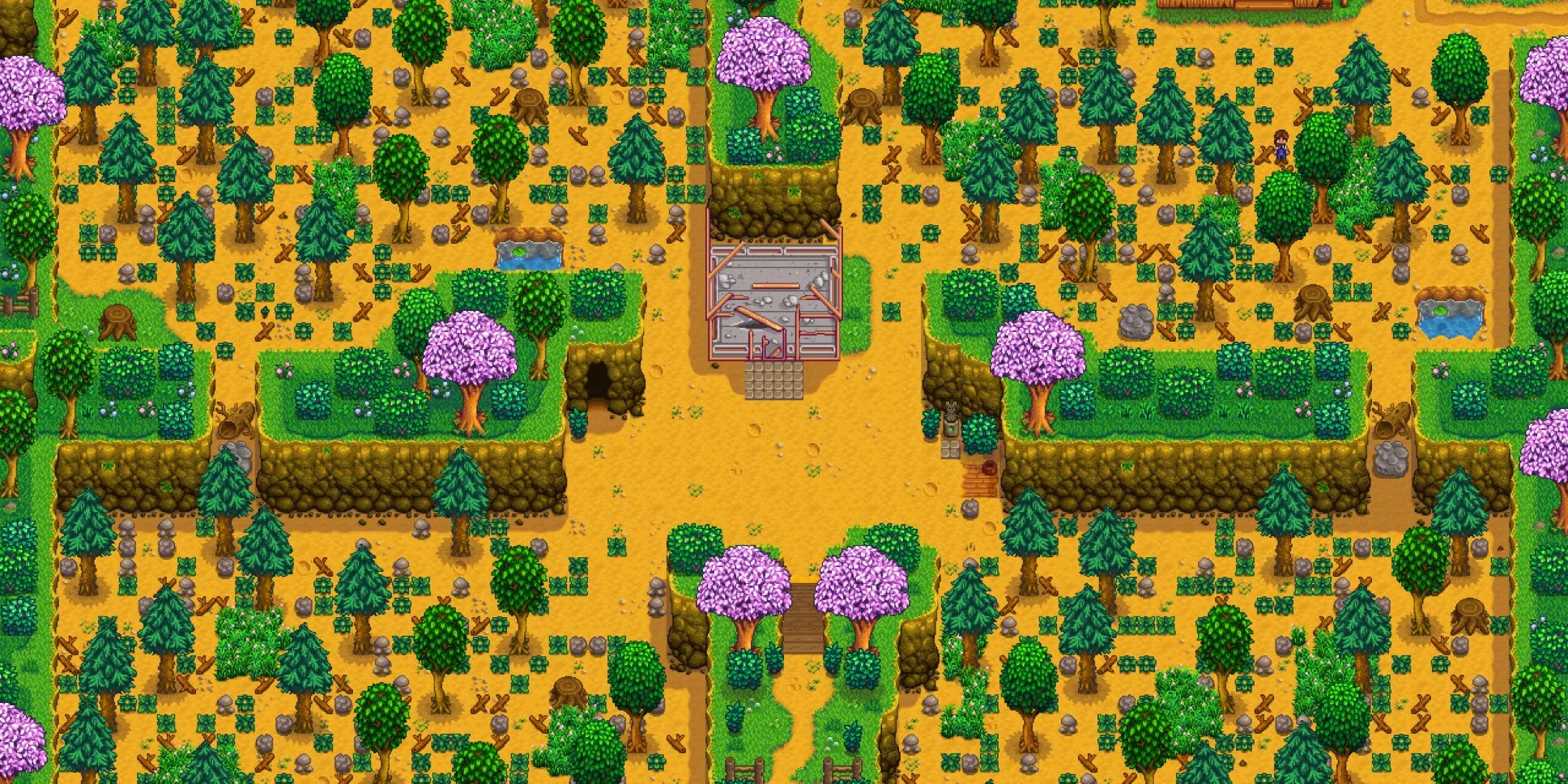 The best farm layout in Stardew Valley is four corners. Here's why