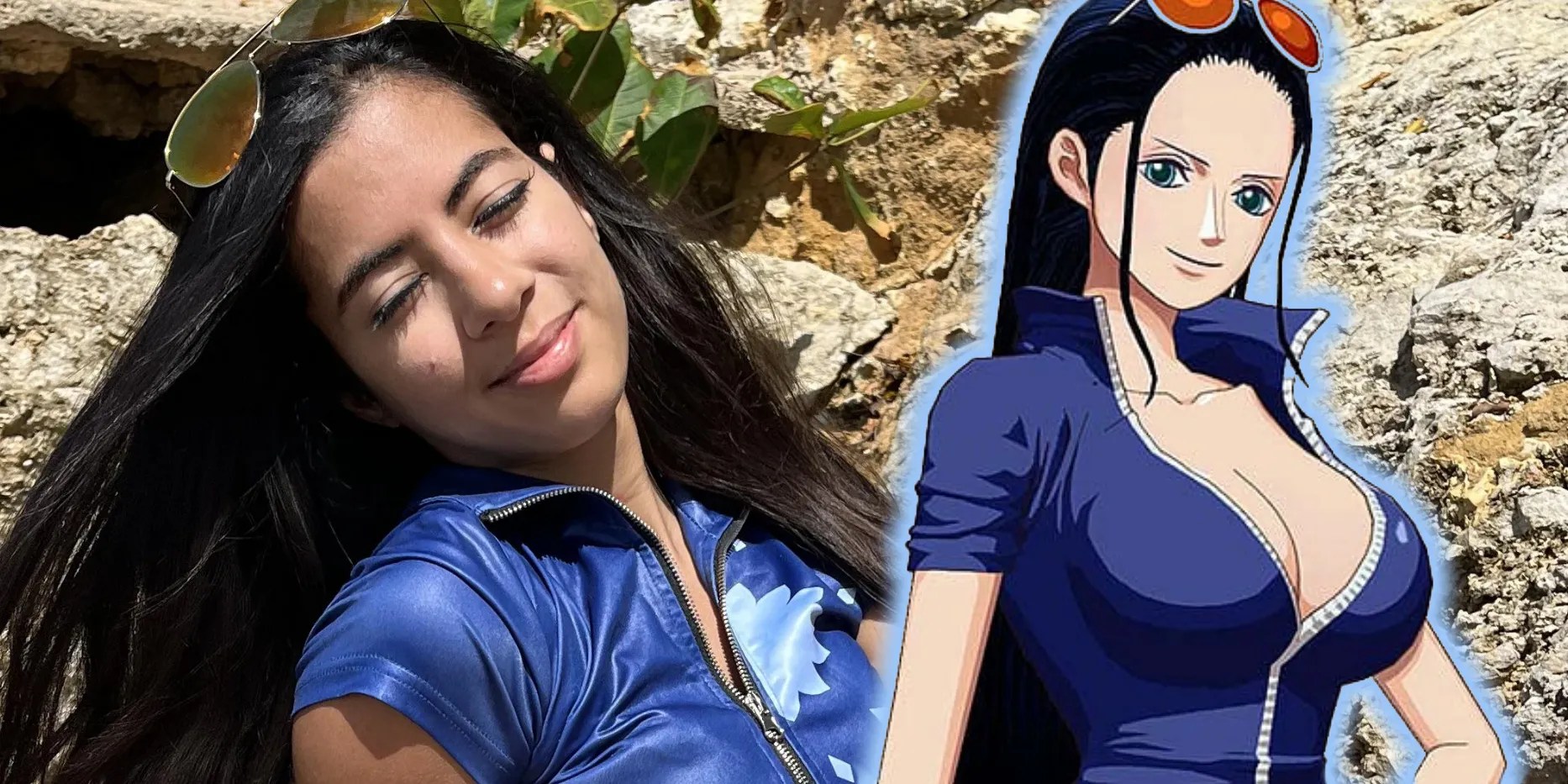 One Piece Fan Depicts the Devil Child Nico Robin in Joyful Beach Cosplay