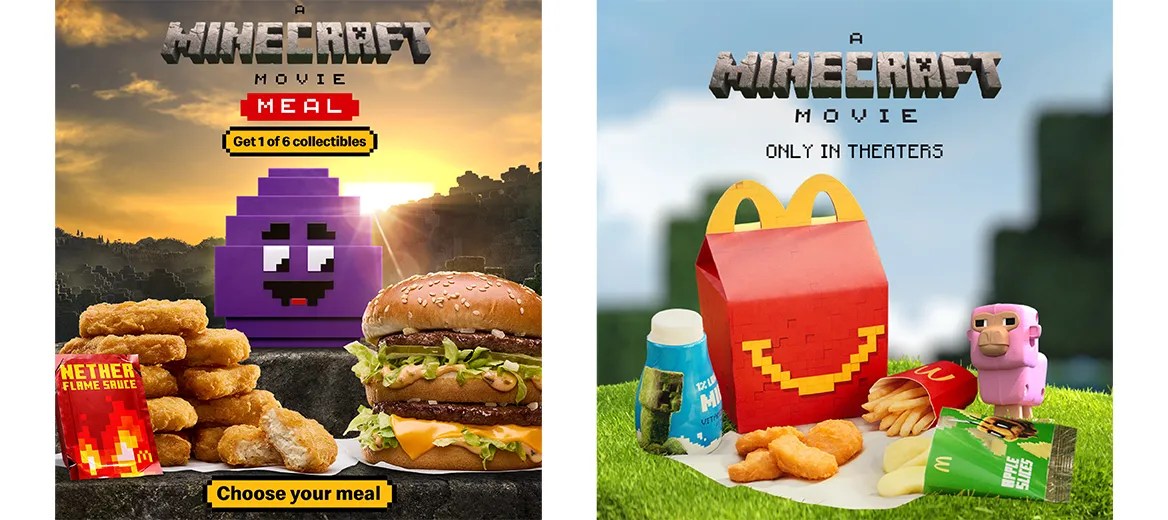 Jouets Minecraft De Mcdonald's 4 McDONALD'S HAPPY MEAL SK3 MIRAMAX