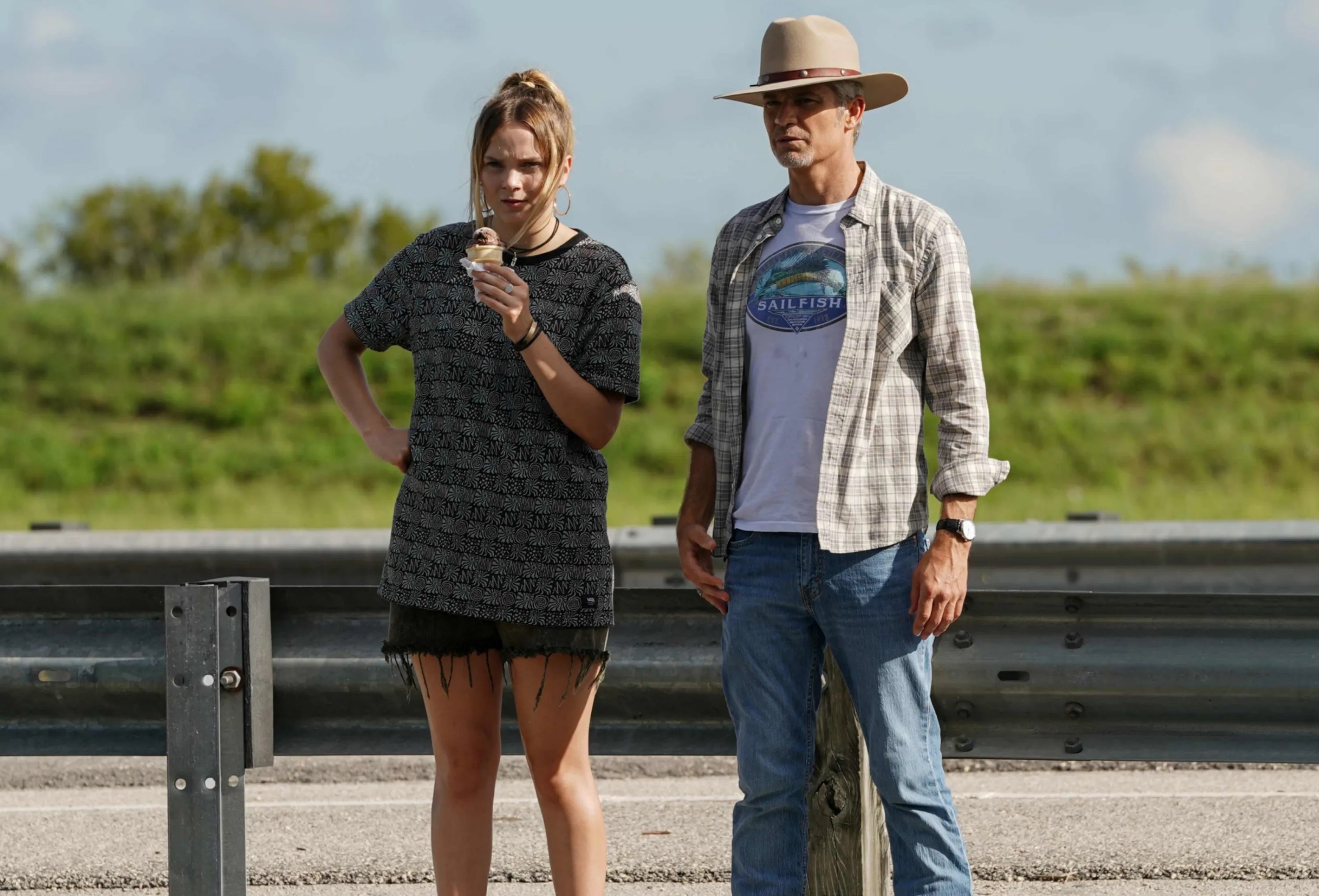 Justified City Primeval Vivian Olyphant on Working w/Dad Timothy Olyphant(018)