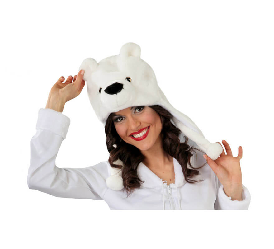 Weißer Eisbär Hut oder Mütze