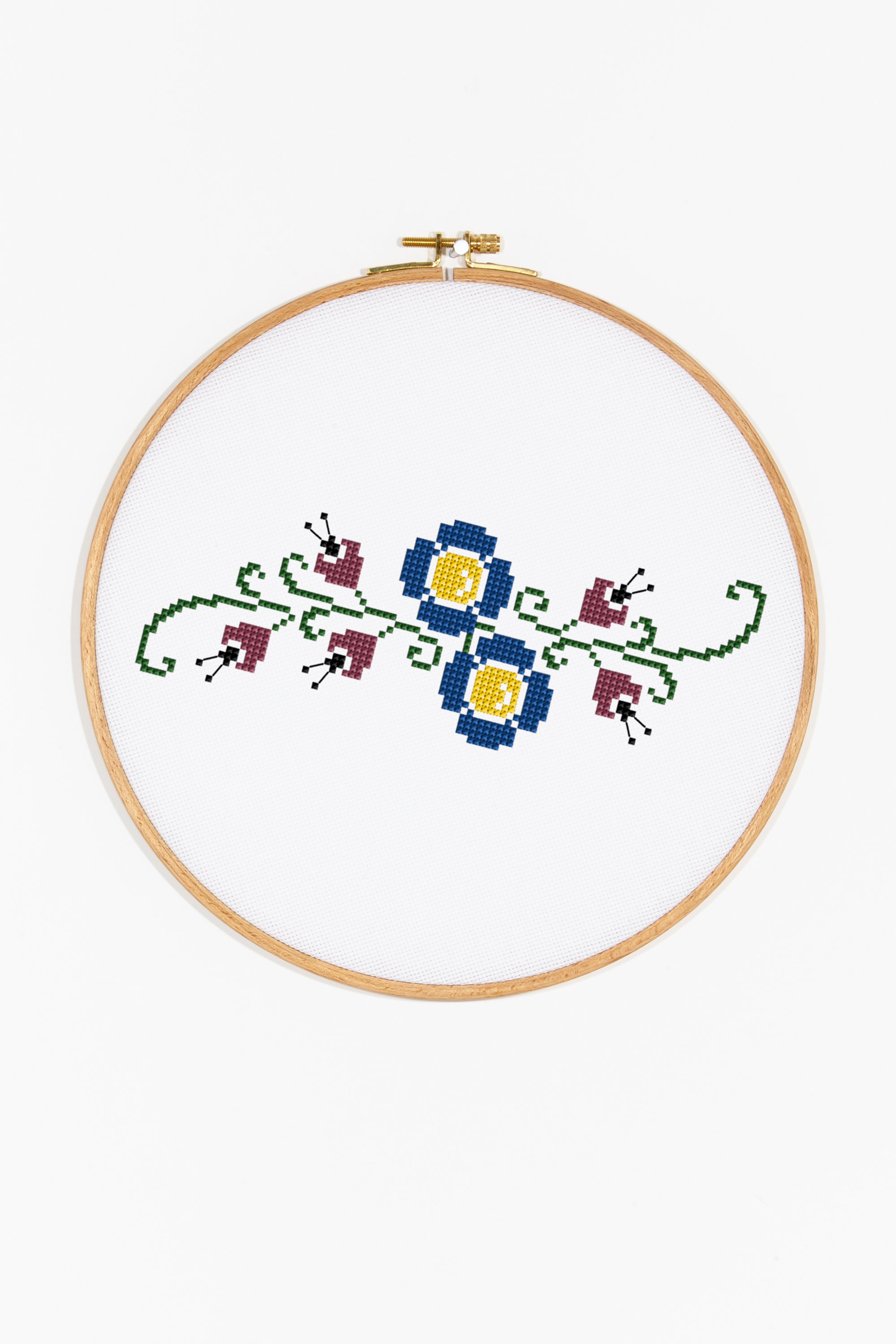 Simple Cross Stitch Flower Border Patterns / Go cross stitch crazy with