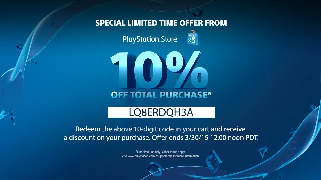 Sony Offers 10 Discount Code for NA PlayStation Store Purchases this