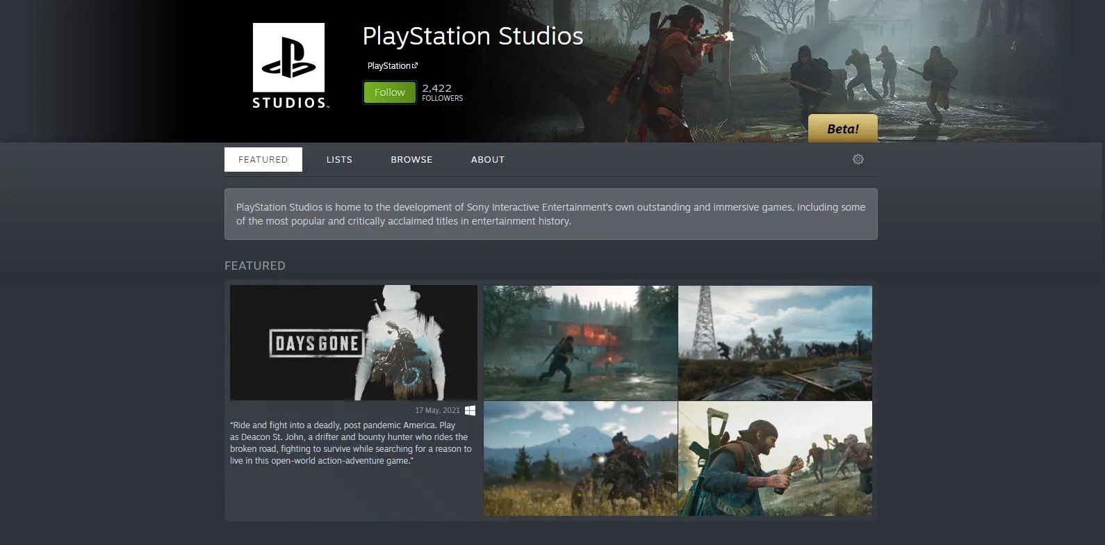 The Official PlayStation Page on Steam Leaks More Games Coming to PC