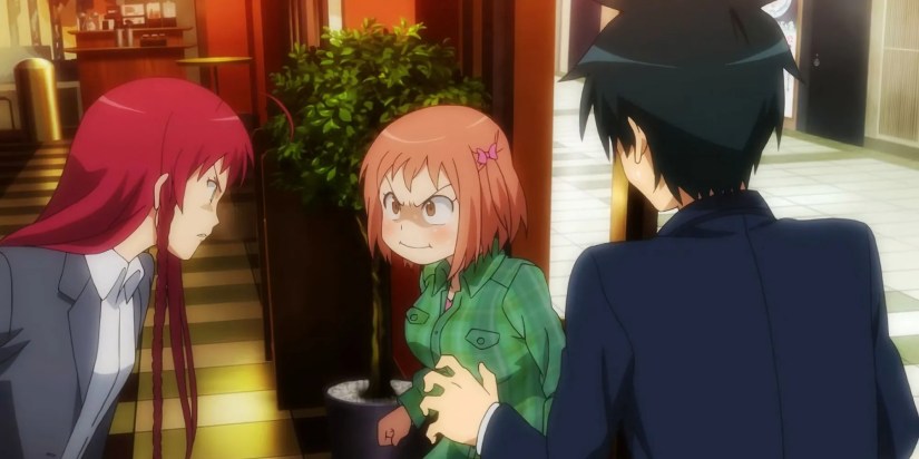 Chiho Sasaki jealous look in The Devil Is A Part-Timer anime