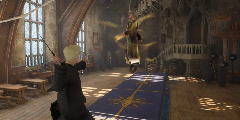 Hogwarts Legacy - Character engaging in a duel