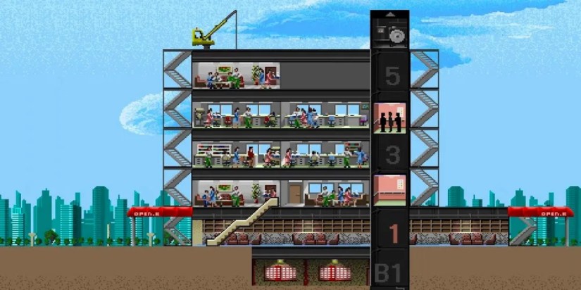 simtower with 5 floors and basement