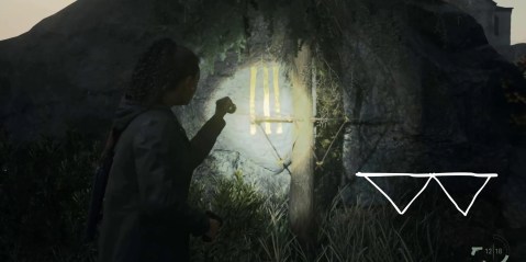 showing the third code entry for solving the lighthouse stash in alan wake 2
