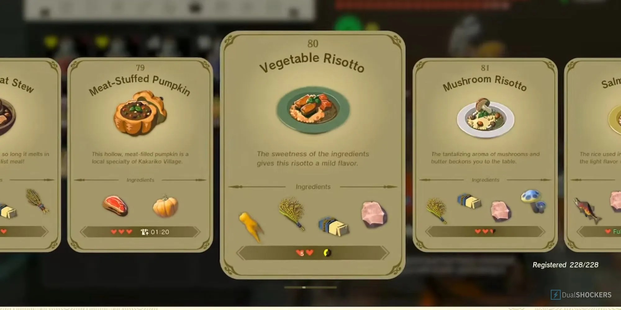 The Legend Of Zelda Tears of the Kingdom How to Make Vegetable Risotto