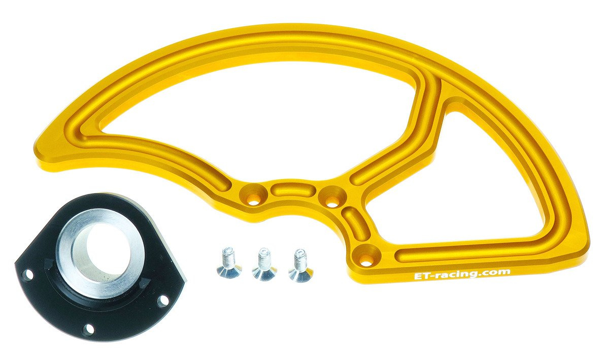 Front Brake Rotor Guard Aluminum Orange \ KTM/HUSQVARNA 22mm SELECT