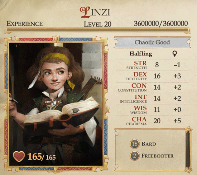 Pathfinder Kingmaker Builds: Linzi the Bard