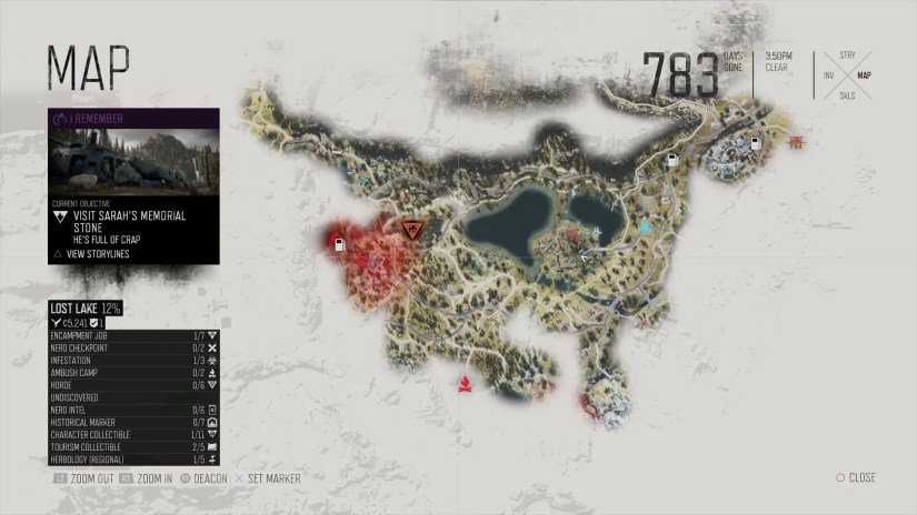 Days Gone Map