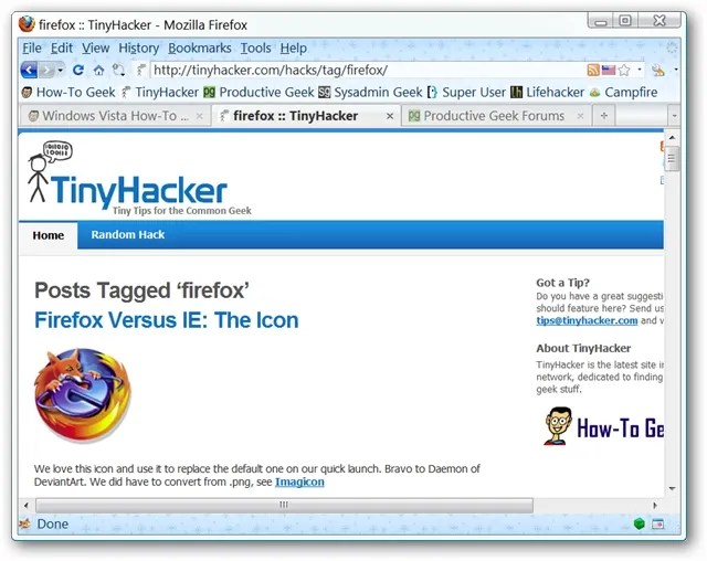 Create and Pin FavIcon Sized Tabs in Firefox