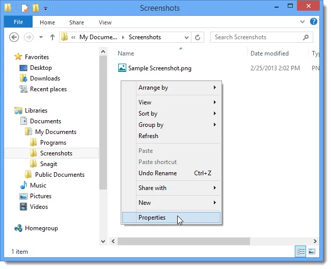 How to Change the Location of the Default Screenshot Folder in Windows 8 and 10