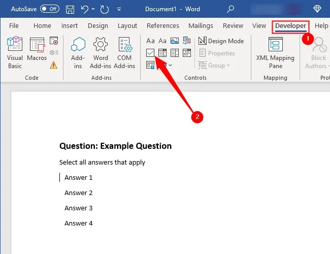 How to Add Check Boxes to Word Documents