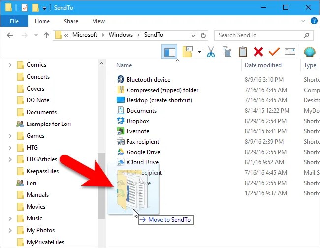 How to Add Dropbox (or Other Cloud Services) to the Send To Menu in Windows