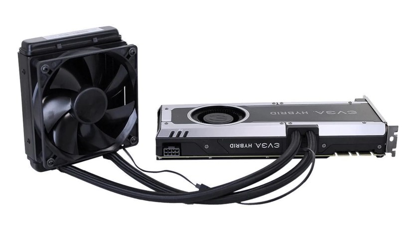 An EVGA graphics card on a white background.