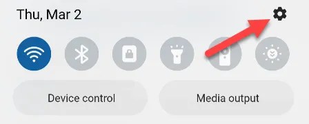 Tap the gear icon.