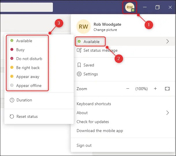 How to Change Your Status in Microsoft Teams