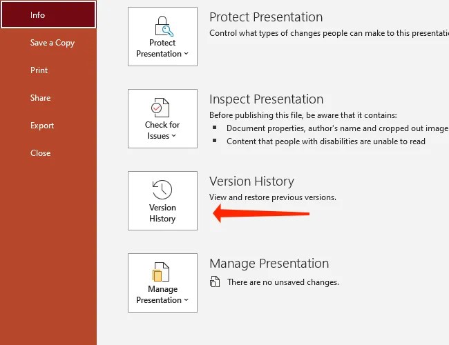 How to View and Restore Old Versions of PowerPoint Files