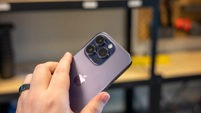 Apple iPhone 14 Pro&rsquo;s back and rear cameras.