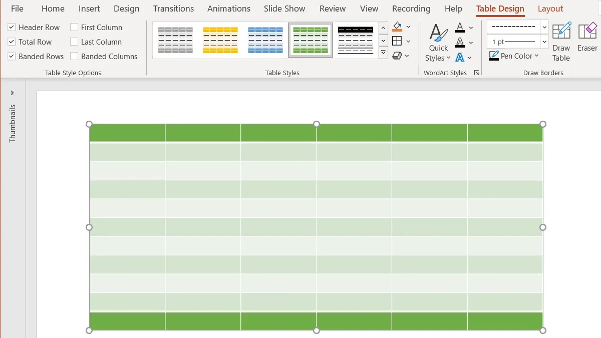 How to Insert and Format a Table in Microsoft PowerPoint