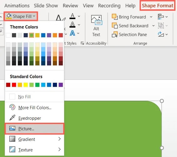How to Insert and Crop an Image to Fit a Shape in Microsoft PowerPoint