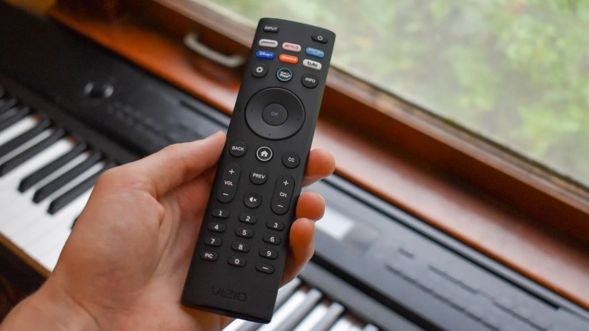 The Vizio TV&rsquo;s remote control.
