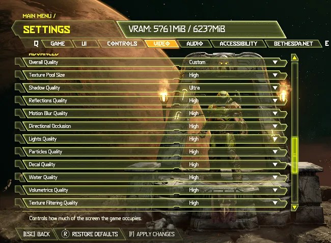 Doom Eternal Settings