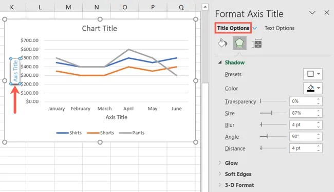How to Add Axis Titles in a Microsoft Excel Chart