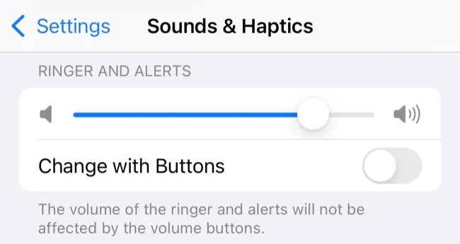 iPhone ringer volume