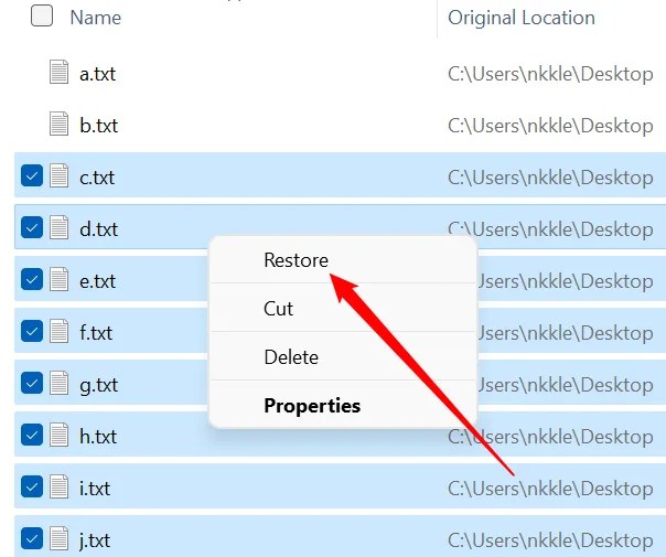 How to Restore a Deleted File From Recycle Bin on Windows