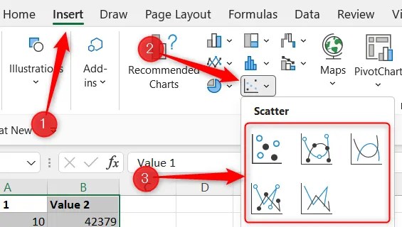 Select a scatter plot.