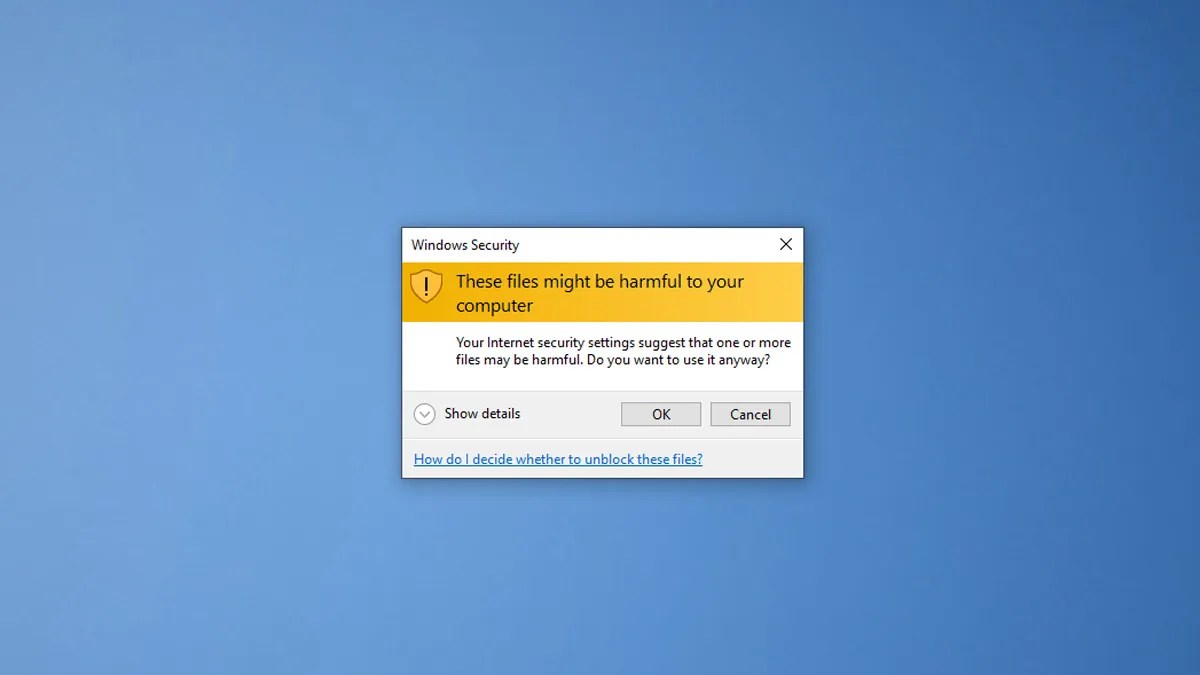 How to Disable the "These Files Might Be Harmful to Your Computer" Warning