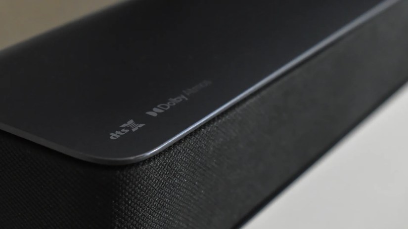 The M215a-J6&rsquo;s Dolby Atmos and DTS:X logos.