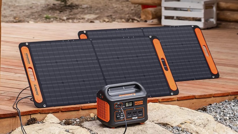 Jackery battery and portable solar panels