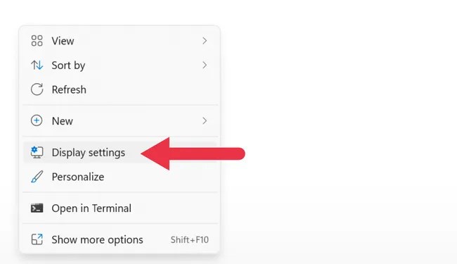 Windows Display Settings Shortcut