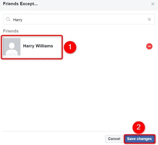 Specify the people and click &ldquo;Save Changes.&quot;