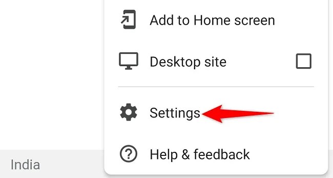 Tap &ldquo;Settings&rdquo; in the menu.