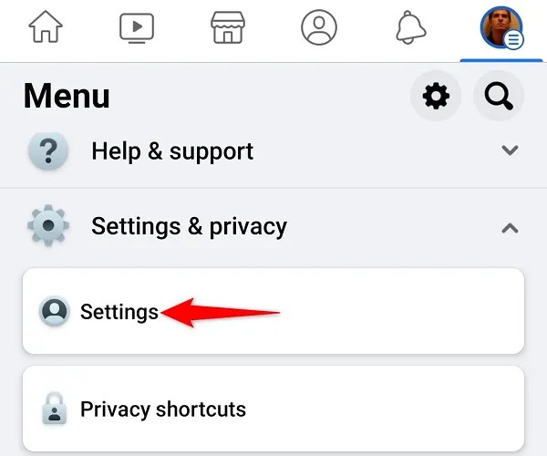 Tap &ldquo;Settings&rdquo; in the menu.