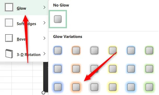 Apply a glow effect.